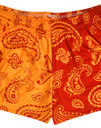 RF Wear Women's Split Paisley Shorts - Red/Gold
