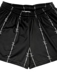 RF-Wear Women's Reflective Barb Wire Shorts in Black