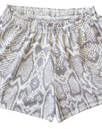 RF-Wear Women's Snakeskin Shorts - Cream/Grey