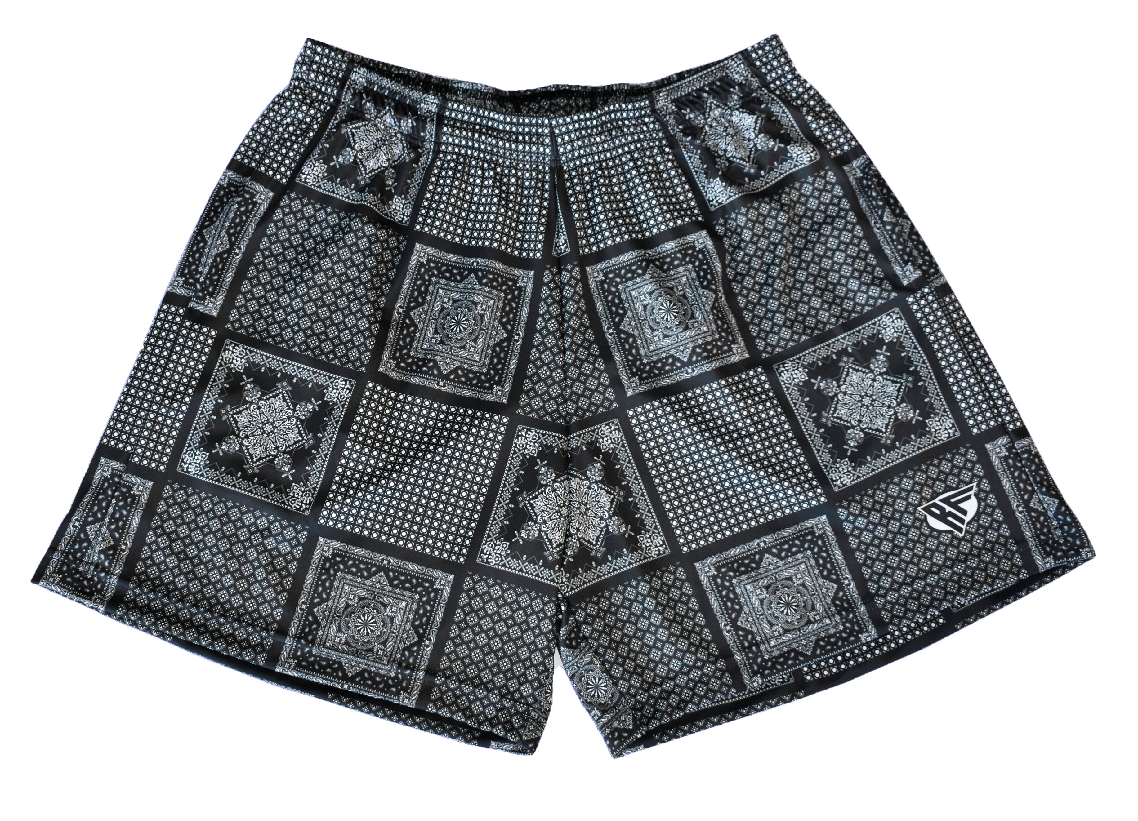 RF Bandana Patchwork Shorts - Black/White – RFwear