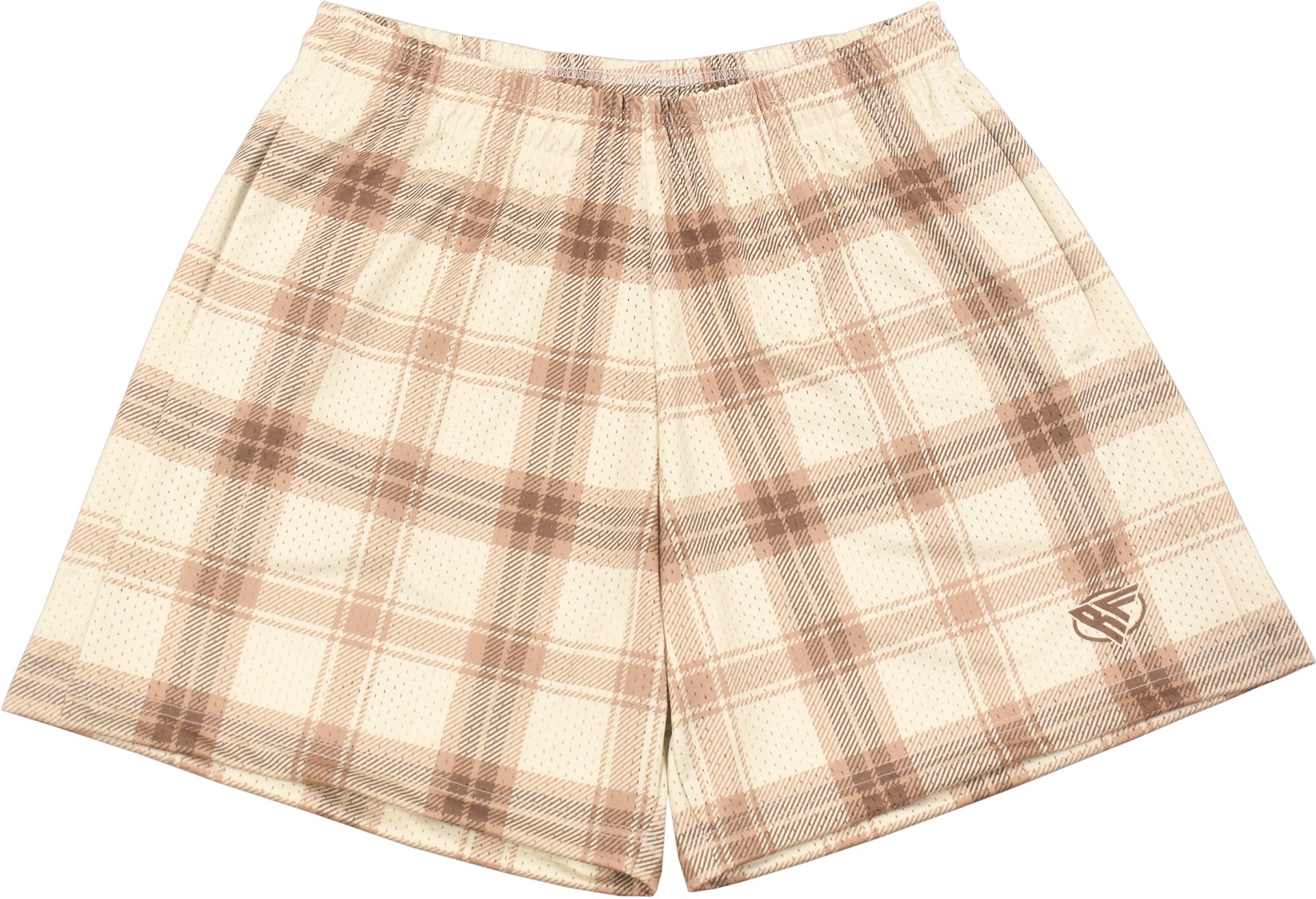 RFwear RF Mesh Checkered Shorts - Grey/Cream