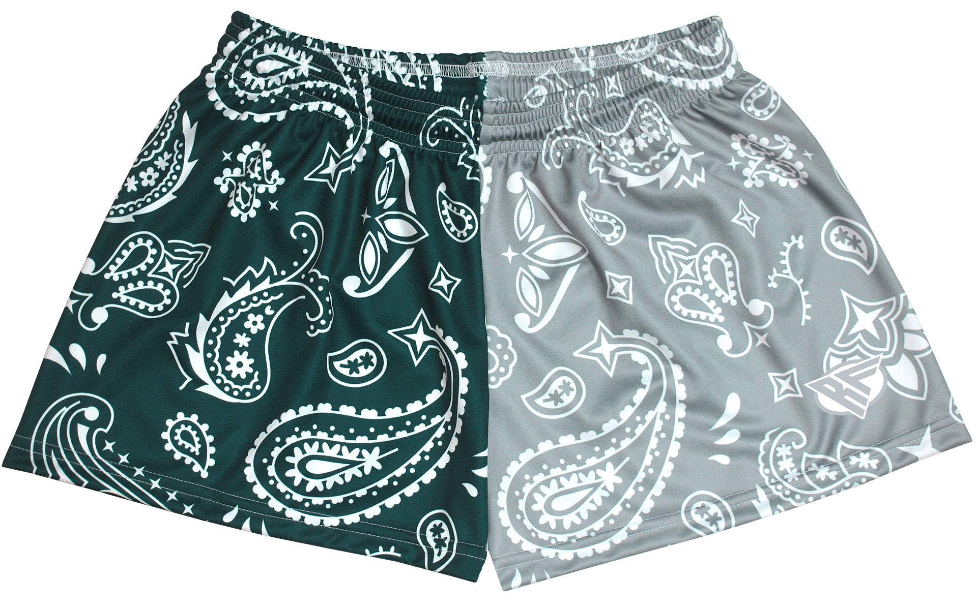 RF Mesh Split Paisley Shorts - Green/Gold – RFwear