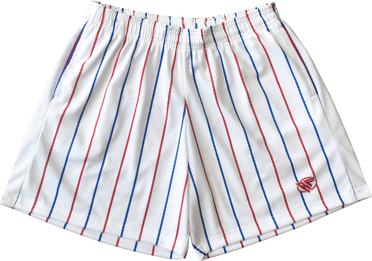 Blue pinstripe shorts online