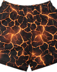 RF Wear Men's Mesh Lava Shorts - Black/Orange