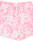 RF Wear Women's Tie Dye Shorts - Pink - Close Up