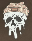 Close-up of RF-Wear Beanie Skull Hoodie Graphics