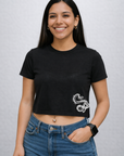 RF-Wear Women's Cropped Flowy Snake T-Shirt