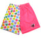 Men's Mesh Split Heart Shorts - Pink/Convo-Hearts