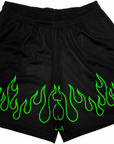 RF Wear Fire Shorts - Black/Green