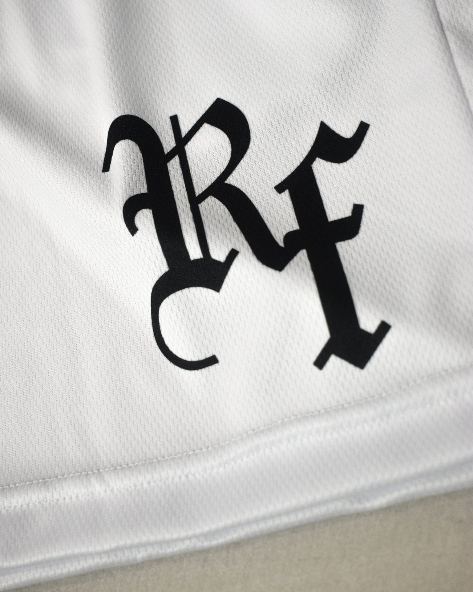 RF Men's Graffiti Cross Shorts - White with Black Cross