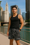 RF Wear Men's Spider Shorts - Black/white - Model Front View