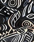 Close-up of RF-Wear Men's Aztec Shorts with RF logo