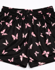 RF-Wear Men's Butterfly Shorts in Blak/Pink