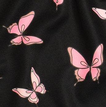 Close-up of RF-Wear Men's Butterfly Shorts in Black/Pink