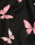 Close-up of RF-Wear Men's Butterfly Shorts in Black/Pink