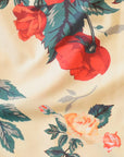 Close-up of RF-Wear Men's Floral Shorts in Cream/Red/Peach  
