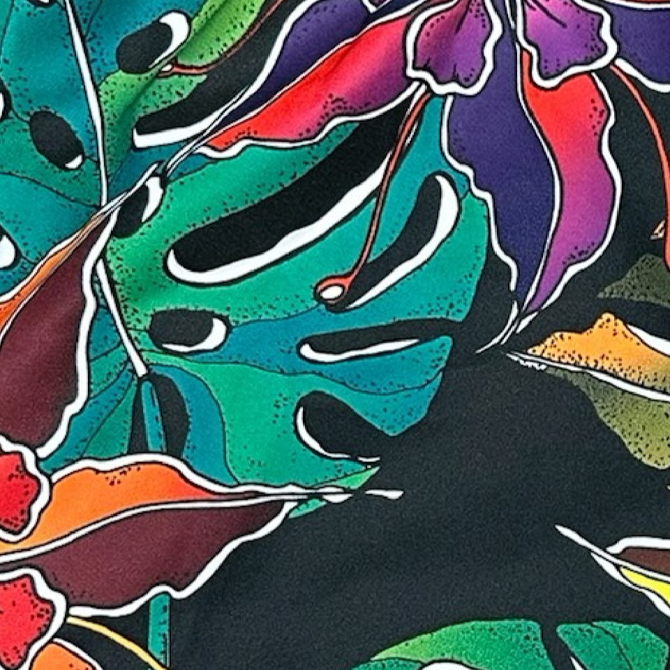 Close-up of RF-Wear Men's Floral Tropical Vibe Shorts