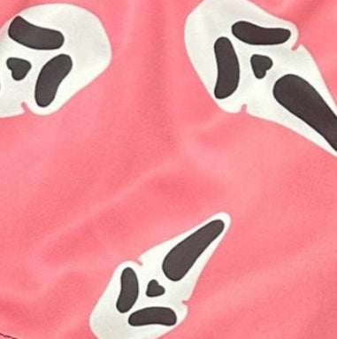 Close-up of RF-Wear Men's Ghost Faces Shorts in Pink