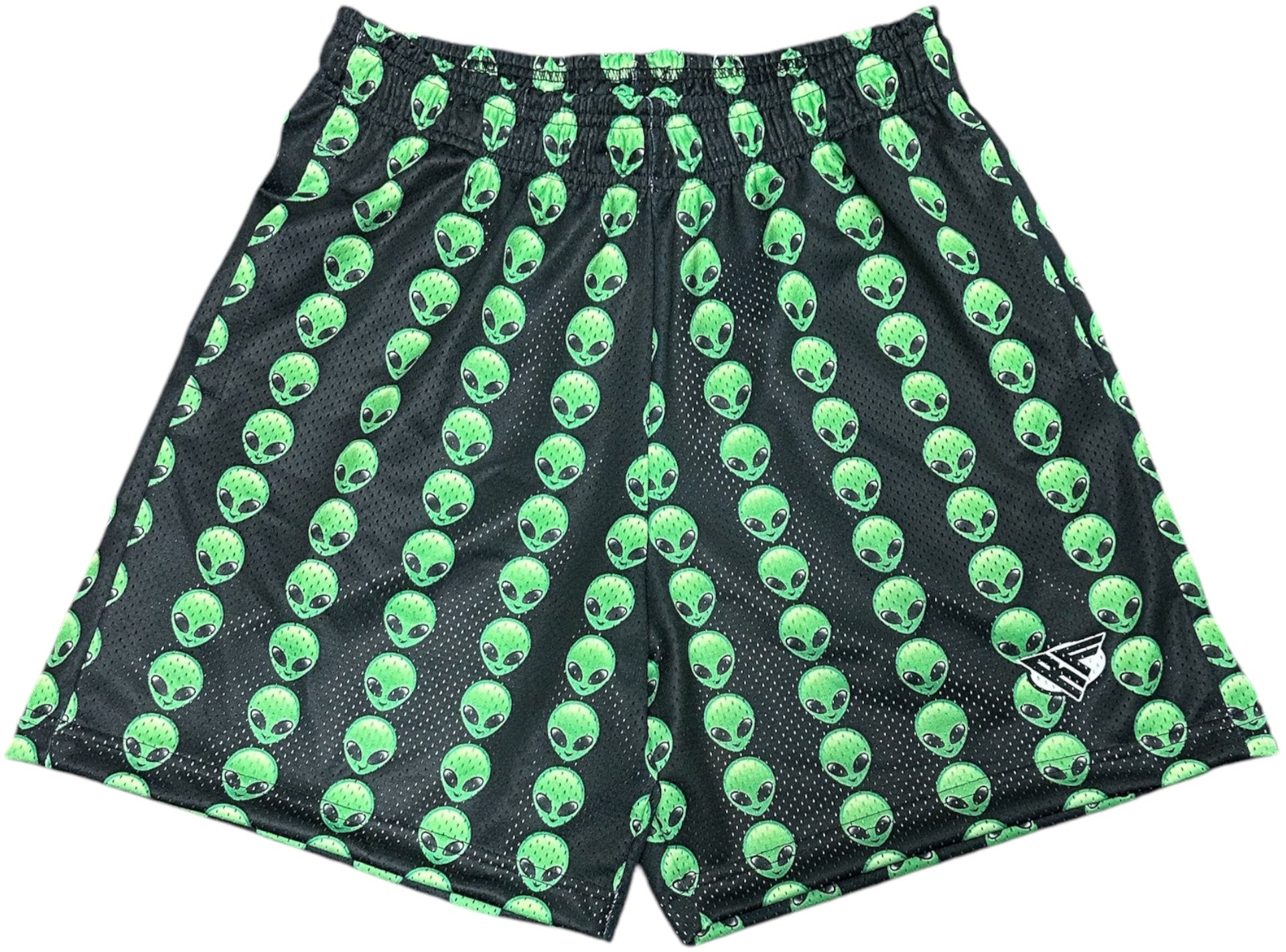 RF-Wear Men's Mesh Alien Shorts  in Black/Green