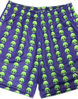 RF-Wear  Men's Mesh Alien Shorts in Purple / Green