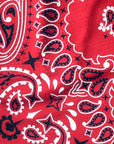 Close-up of RF-Wear Men's Mesh Bandana Shorts in Red 