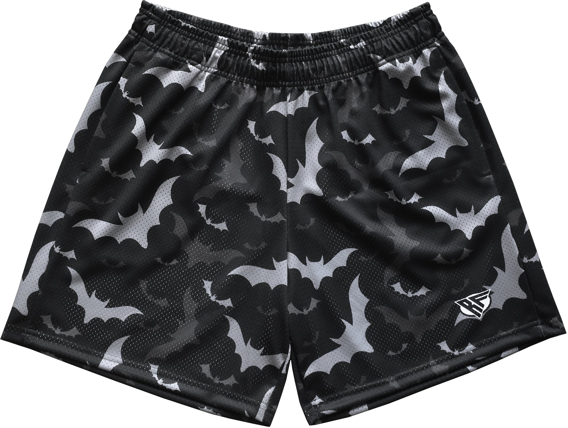 RF-Wear Men's Mesh Bats Shorts in  Black/Grey