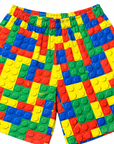 RF-Wear Men's Mesh Block Shorts in Multicolor 