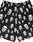 RF-Wear Men's Mesh Boogeyman Faces Shorts in Black/White