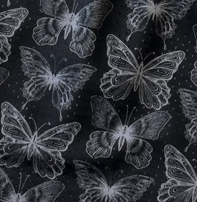 Close-up of RF-Wear Men's Mesh Butterfly Shorts in Black 