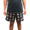 RF Wear Men's Mesh Checkered Horror Shorts - Black - Model Front View