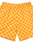 RF-Wear Men's Mesh Checkered Shorts in Peach