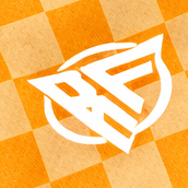 Close-up of RF-Wear Men's Mesh Checkered Shorts in Peach with RF logo