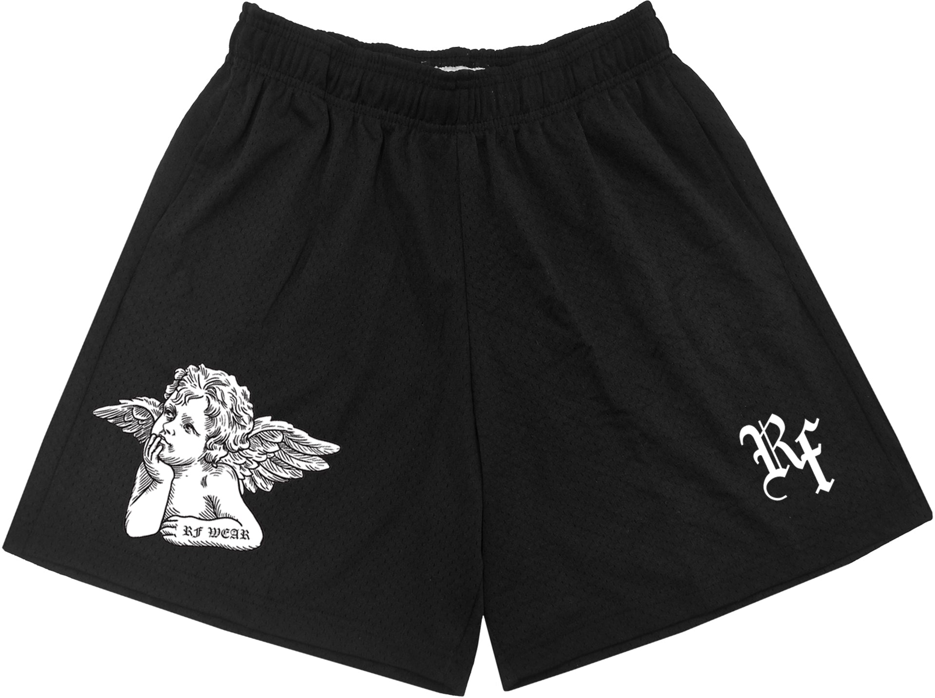 RF-Wear Men's Mesh Cherub Shorts in Black