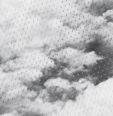 Close up of RF-Wear Men's Mesh Cloud Shorts in Grey 