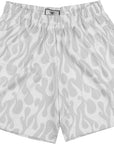 RF-Wear Men's Mesh Flame Shorts in White/Grey