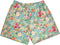 RF-Wear Men's Mesh Floral Shorts in Teal/Multicolor