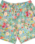 RF-Wear Men's Mesh Floral Shorts in Teal/Multicolor