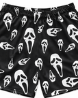 RF-Wear Men's Mesh Ghost Faces Shorts in Black