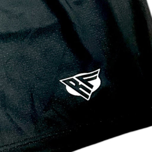 RF Wear Men's Mesh Horror Square Shorts Black - Close Up Logo