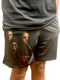 RF Wear Men's Mesh Horror Square Shorts Black - Model Close Up Front