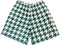 RF-Wear Men's Mesh Houndstooth Shorts in Green/White