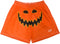 RF-Wear Men's Mesh Jack-O-Lantern Face Shorts in Orange/Black 