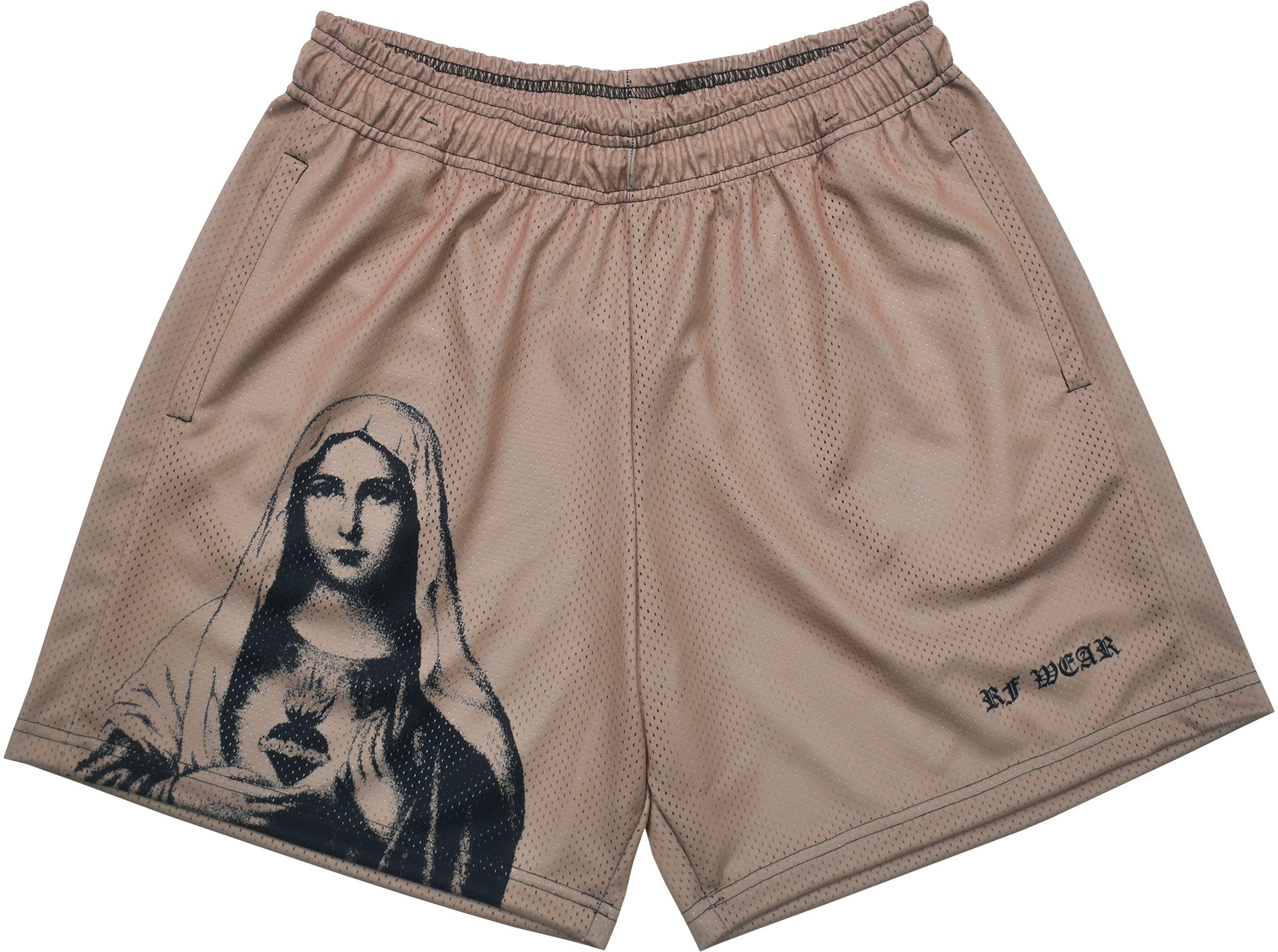 RF-Wear Men's Mesh Mary Shorts in Tan