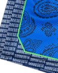 Close-up of RF-Wear Men's Mesh Minnesota Paisley Basketball Shorts in Blue