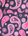 RF Wear Men's Mesh Paisley Shorts - Black/Pink - Close Up