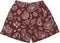 RF-Wear Men's Mesh Paisley Shorts in Merlot/Cream