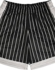 RF-Wear Men's Mesh Pinstripe Basketball Shorts in Black/White