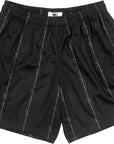 RF-Wear Men's Mesh Reflective Barb Wire Shorts in Black
