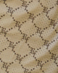 Close-up of RF-Wear Men's Mesh Monogram Shorts in Tan/Brown 