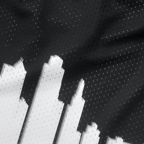 Close-up of RF-Wear Men's Mesh Skyline Shorts in Black